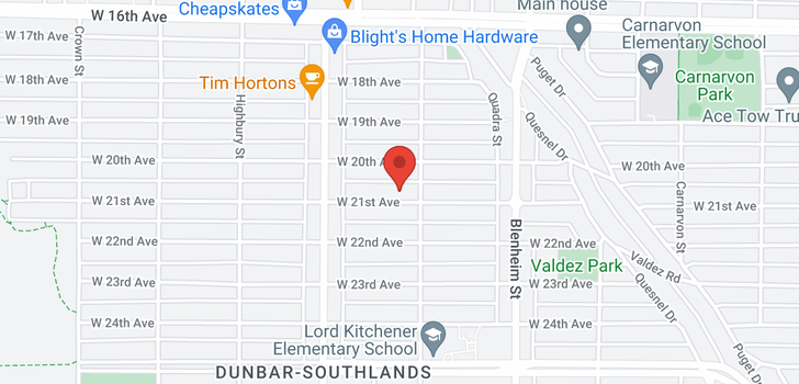 map of 3519 W 21ST AVENUE